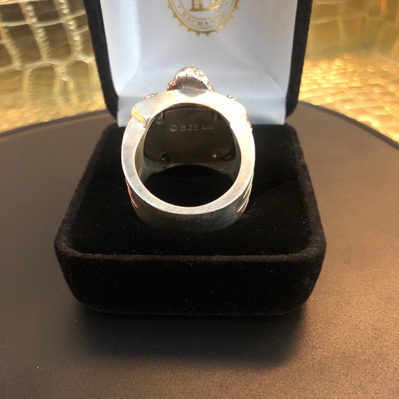 🏍 Silver & Onyx Motorcycle Ring - Picture 7 of 13